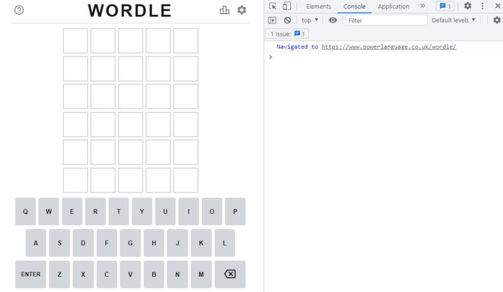 Wordle cheat command example